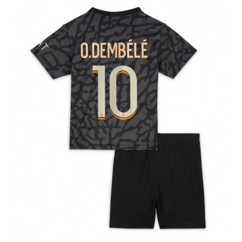 Otroški Nogometni dresi Paris Saint-Germain Ousmane Dembele #10 Tretji 2023-24 Kratek Rokav (+ Kratke hlače)